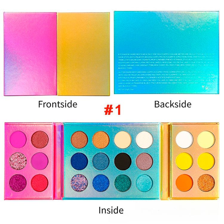 24 Colors Double-open Foldable Mixed Color Eyeshadow Palette