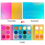 24 Colors Double-open Foldable Mixed Color Eyeshadow Palette