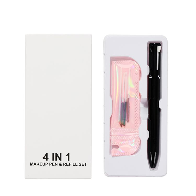 4-in-1-Multifunktionsset aus Eyeliner/Lipliner/Augenbrauenstift/Highlighter