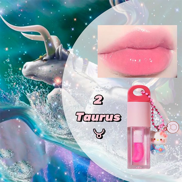 12 Constellation Pendants Moisturizing Lip Gloss Lip Oil