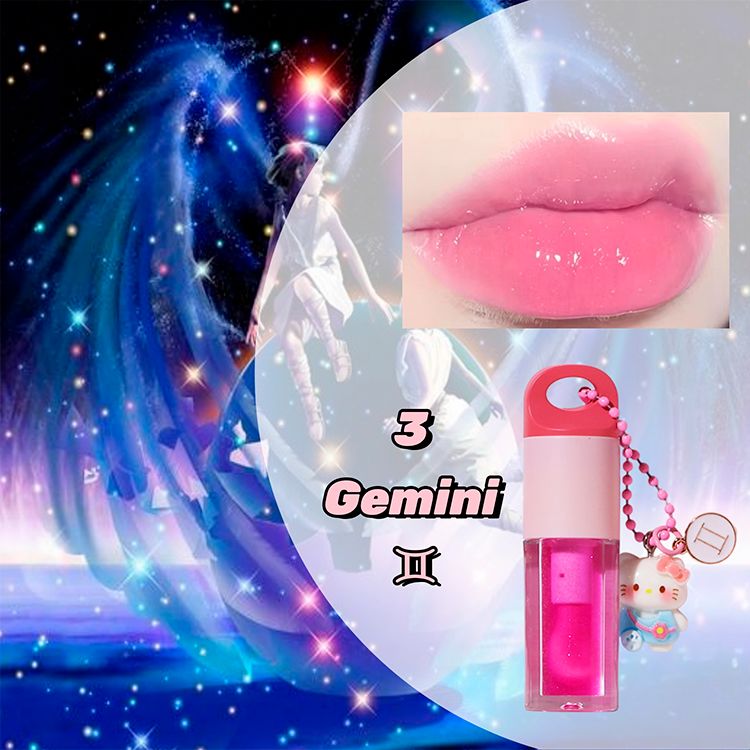 12 Constellation Pendants Moisturizing Lip Gloss Lip Oil