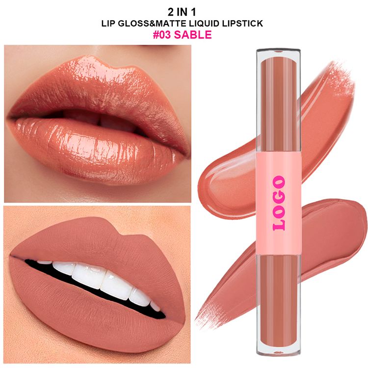 12 Colors 2 In 1 Moisturizing Mirror Lip Glaze Matte Non-stick Liquid Lipstick