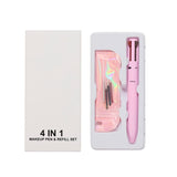 4-in-1-Multifunktionsset aus Eyeliner/Lipliner/Augenbrauenstift/Highlighter