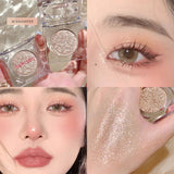 4 Colors Single Color Eye Shadow Pearl Shimmer