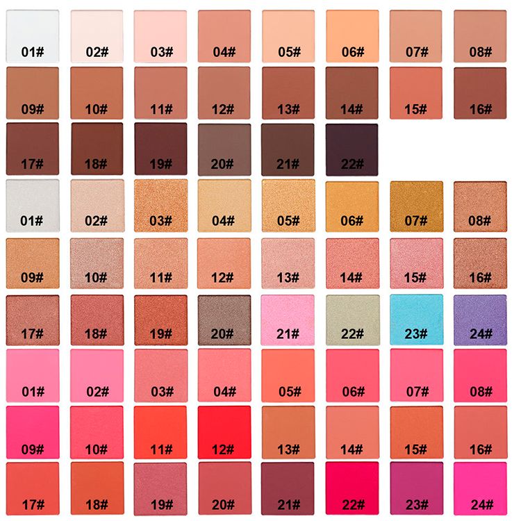 24 Color Combination Palettes For Your Choice Blush/Highlighter/Contour/Concealer