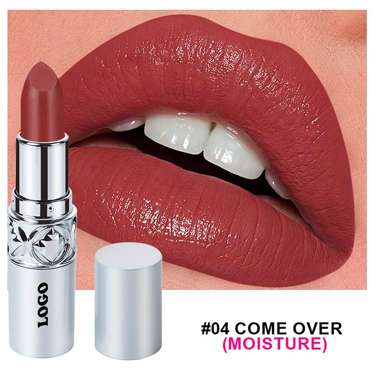 24 Colors Of Silver Tube Moisturizing Lipstick Long-lasting Color Retention Makeup