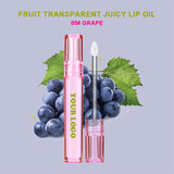6 Colors Vegetarian Fruit Flavor Lip Oil Anti-drying Moisturizing