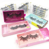 Rechteckige Wimpernbox mit Fenster zum Ziehen