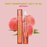 6 Colors Vegetarian Fruit Flavor Lip Oil Anti-drying Moisturizing