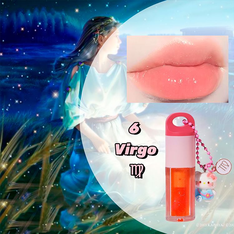 12 Constellation Pendants Moisturizing Lip Gloss Lip Oil