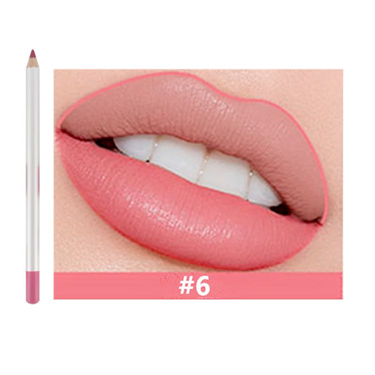 25 Colors Of Matte Waterproof Lip Liner With Sharpener