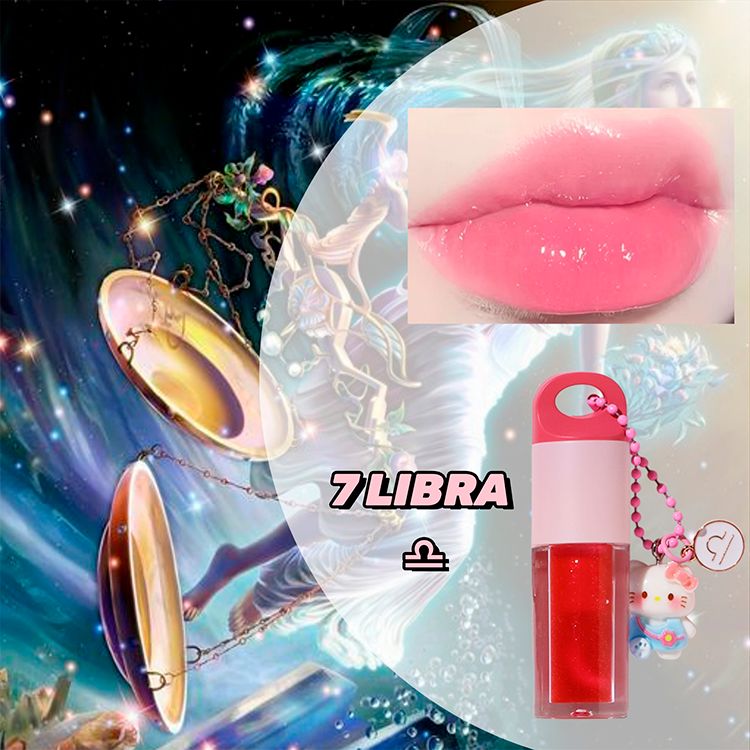 12 Constellation Pendants Moisturizing Lip Gloss Lip Oil