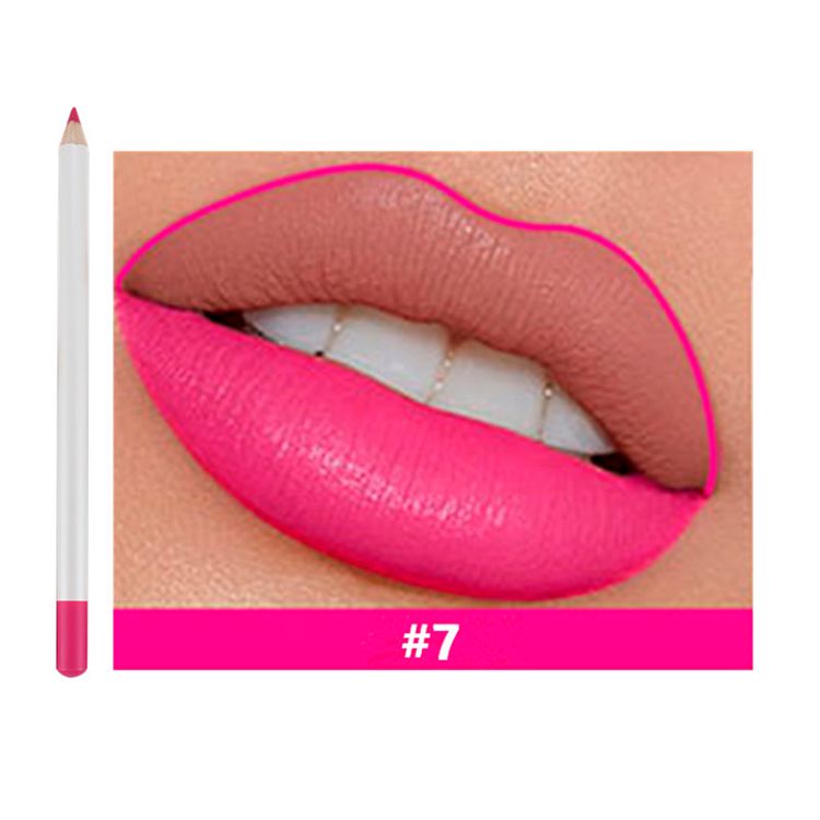 25 Colors Of Matte Waterproof Lip Liner With Sharpener