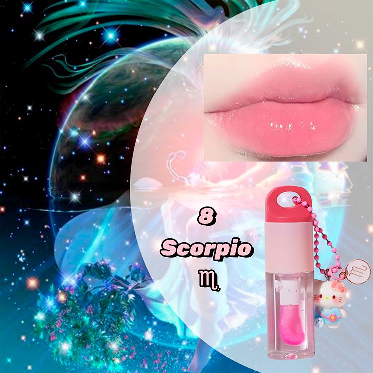 12 Constellation Pendants Moisturizing Lip Gloss Lip Oil