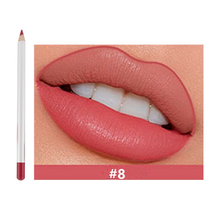 25 Colors Of Matte Waterproof Lip Liner With Sharpener