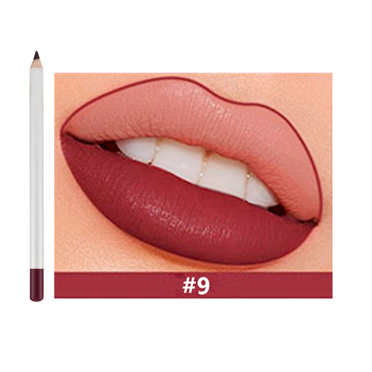 25 Colors Of Matte Waterproof Lip Liner With Sharpener