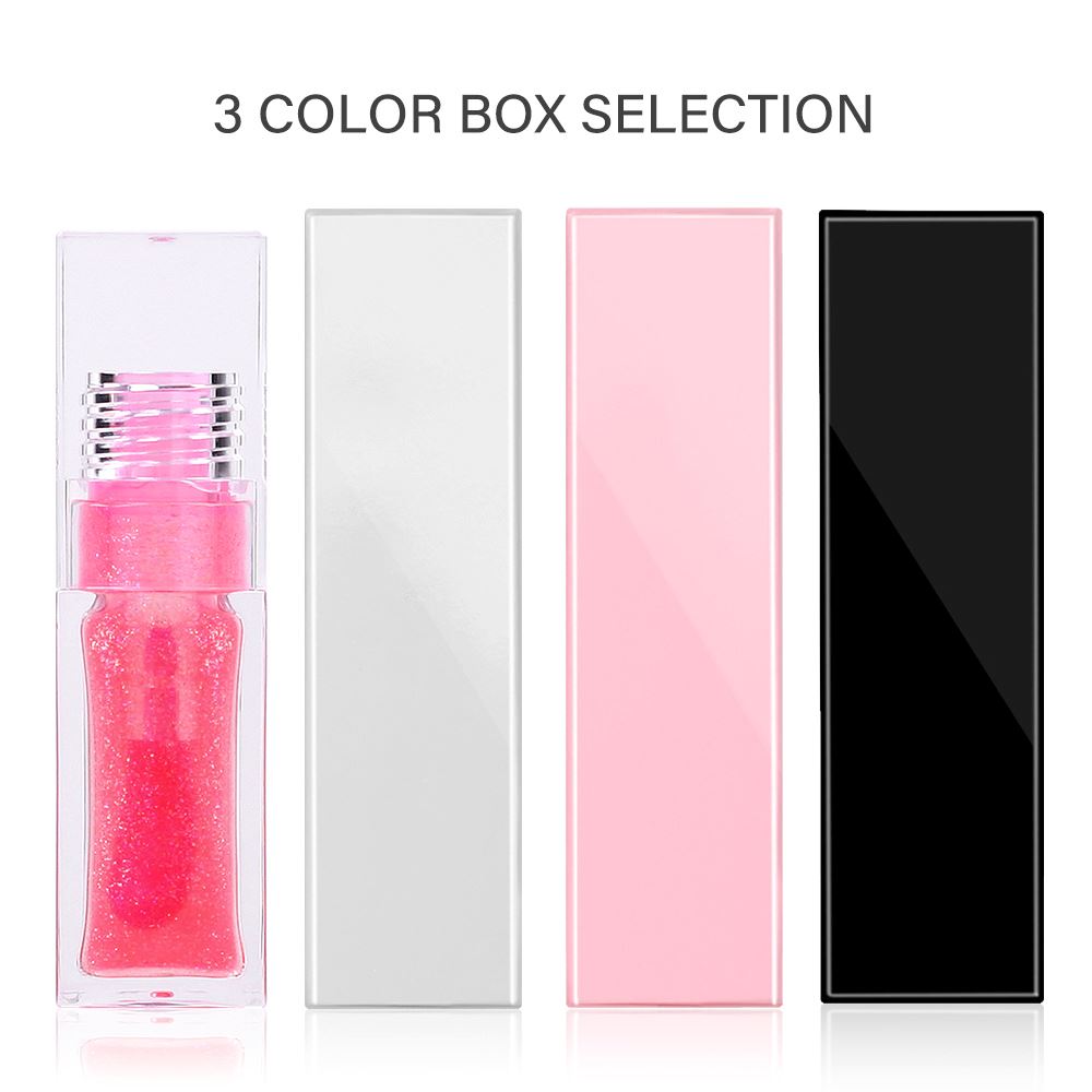 7-Color Transparent Square Tube Lip Oil