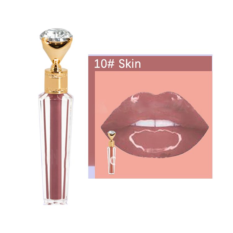 10 Colors Diamond Gold Lid Lip Gloss / Beauty Lipgloss Wholesale