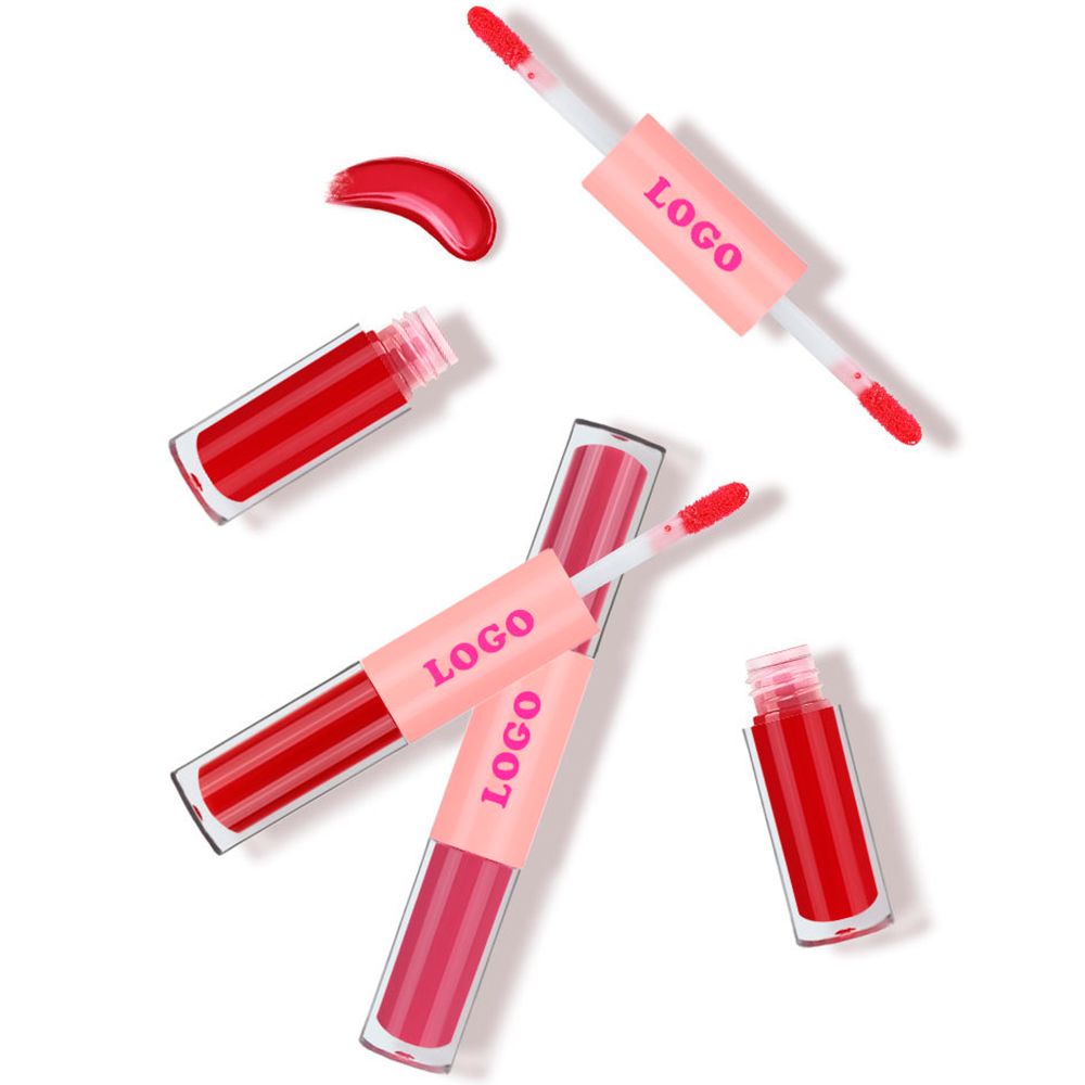 12 Colors 2 In 1 Moisturizing Mirror Lip Glaze Matte Non-stick Liquid Lipstick