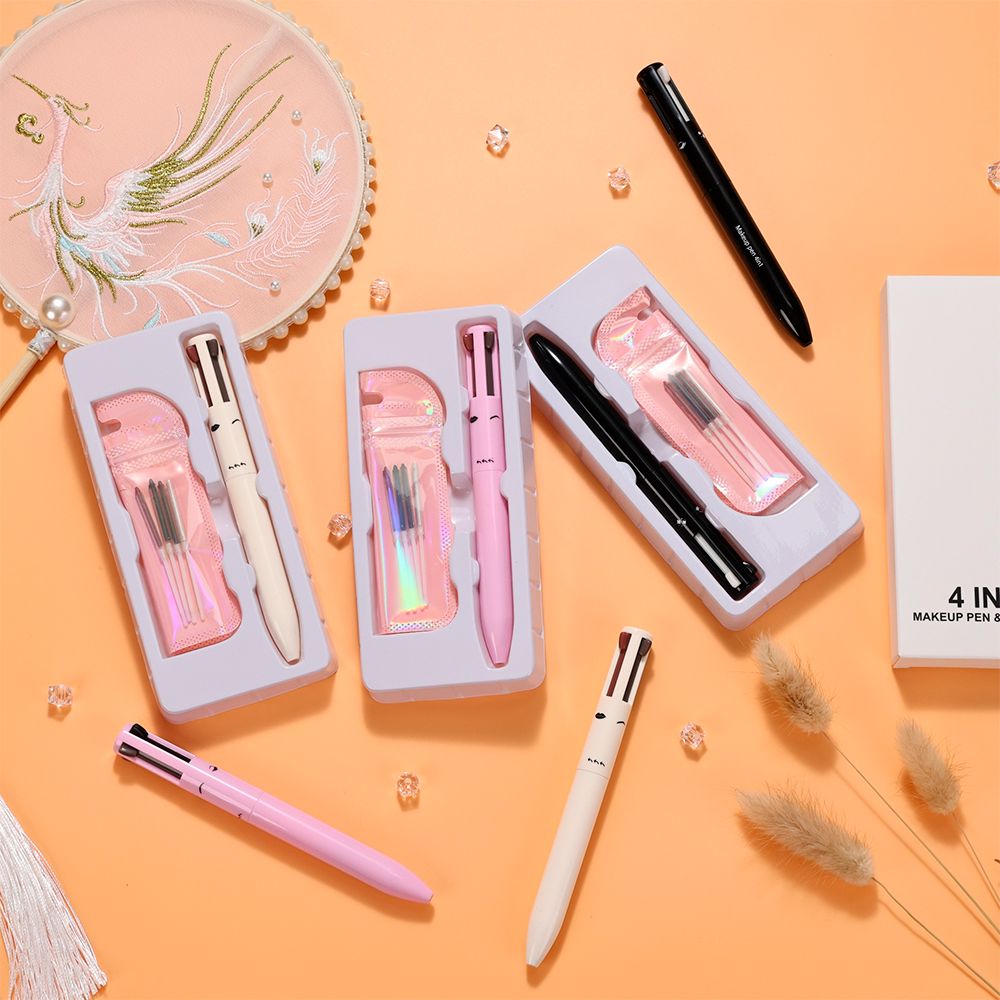 4-in-1-Multifunktionsset aus Eyeliner/Lipliner/Augenbrauenstift/Highlighter
