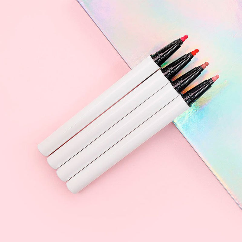 4 Farben Flüssiger Lippenstift Antihaft-Cup-Lippenstift Wasserdicht