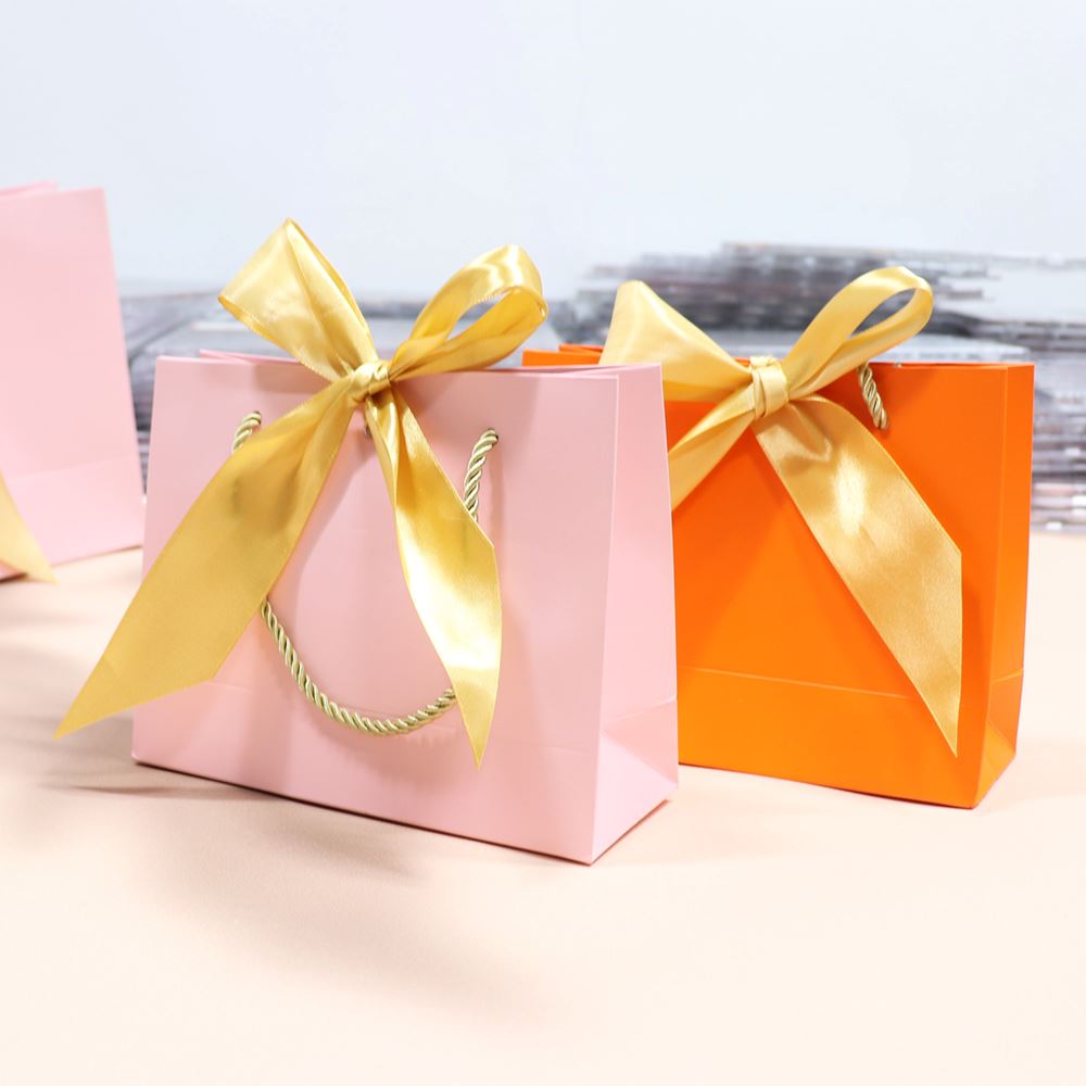 8 colors extra small ribbon gift bag/cosmetic bag/shopping bag 【30PCS】