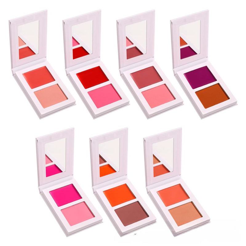 7 Types Of Two-color Blush Cream Powder In One