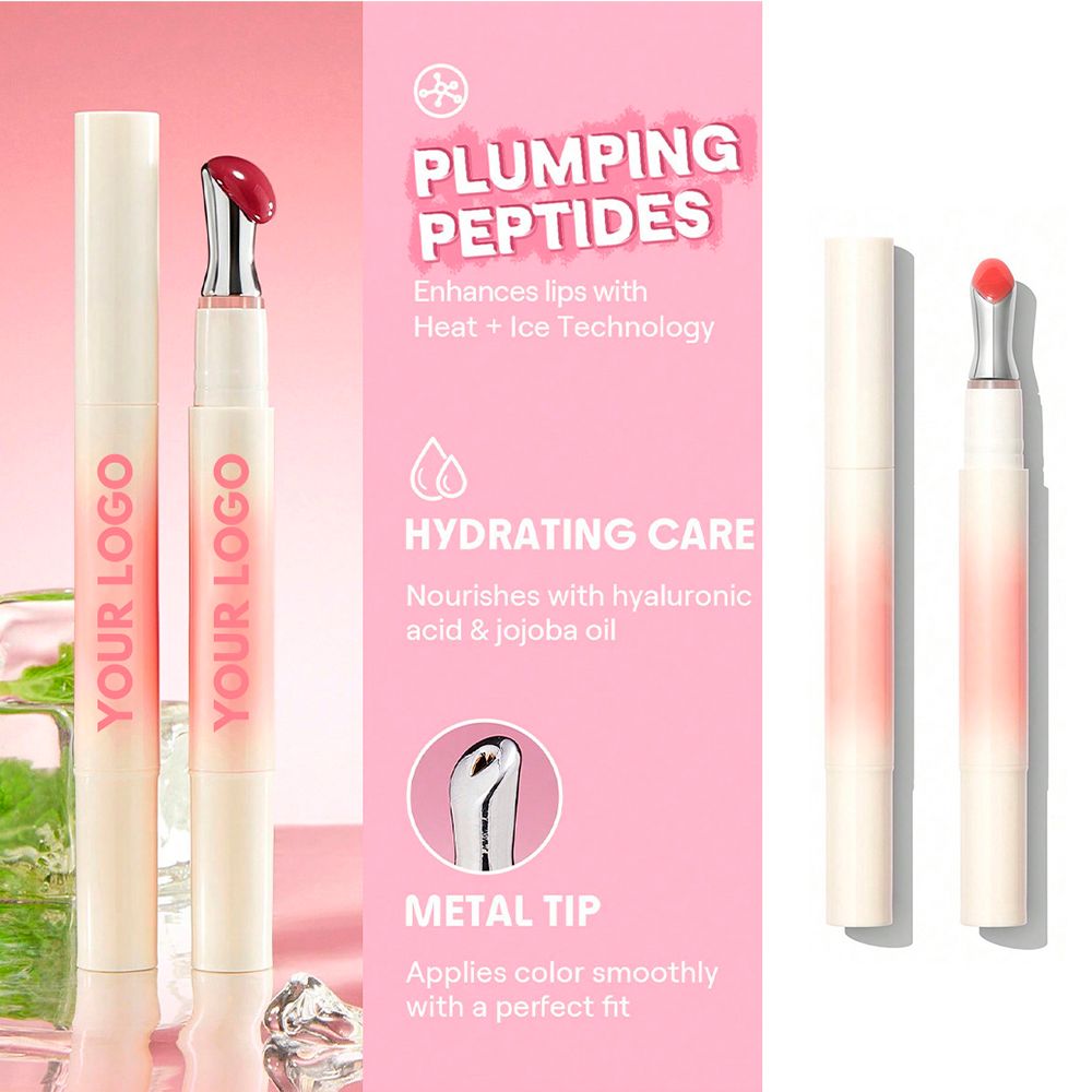 8 Colors Aluminum Alloy Head Moisturizing Lip Gloss