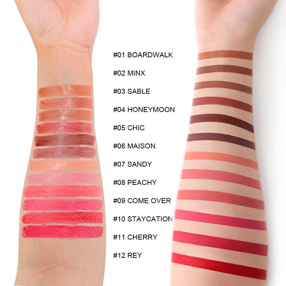 Double-ended 2-in-1 Non-stick Cup Solid Lipstick Liquid Lip Gloss Lip Glaze