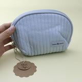 Mini bolsa de cosméticos semicircular para tartas de 6 colores