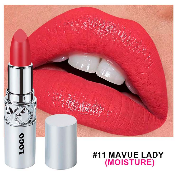 24 Colors Of Silver Tube Moisturizing Lipstick Long-lasting Color Retention Makeup