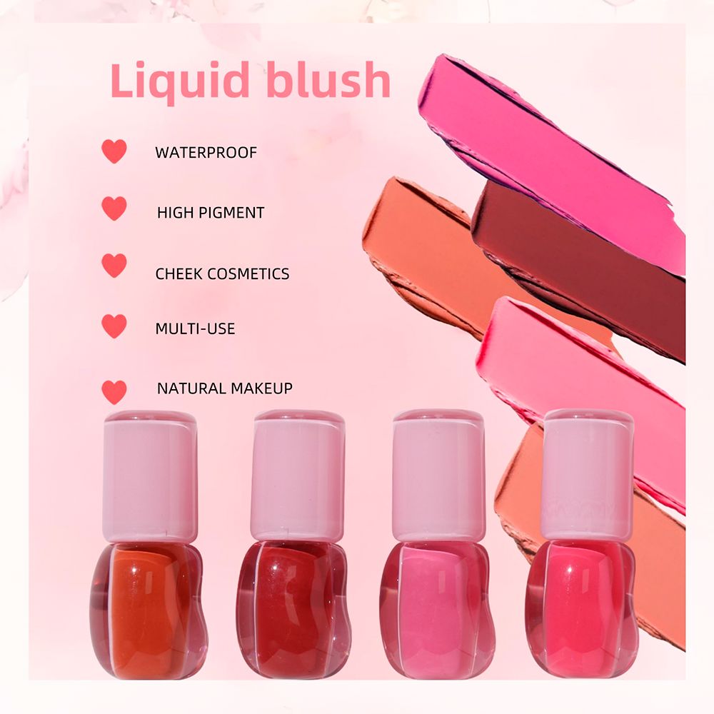 4 Colors Eye/Lip/Cheek 3-in-1 Rouge Liquid Blush