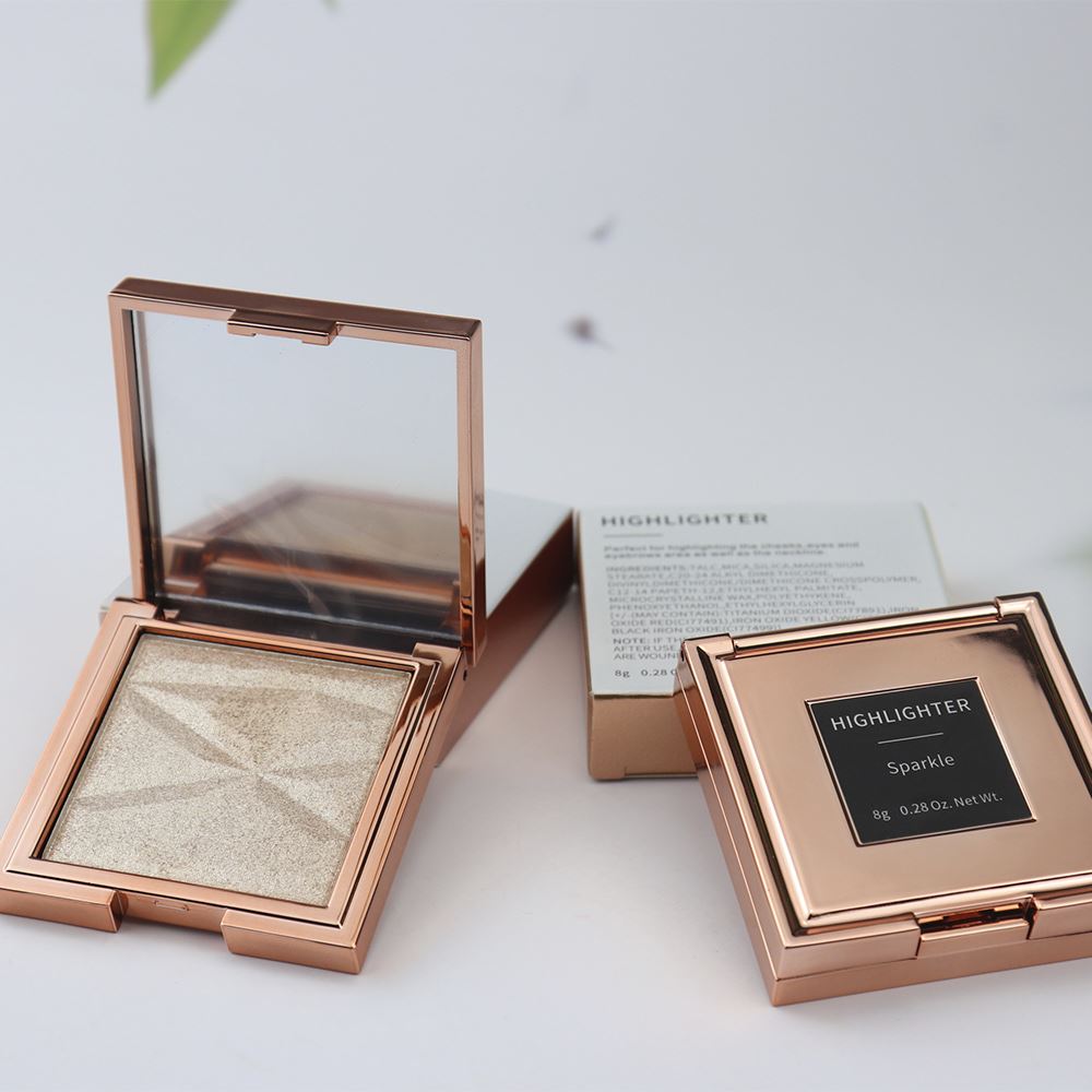7 Colors Of Luxurious Rose Gold Brightening Glitter Highlighter