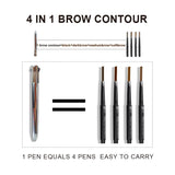 4-IN-1 BROW CONTOUR /Black/Dark brown/Medium brown/Soft brown
