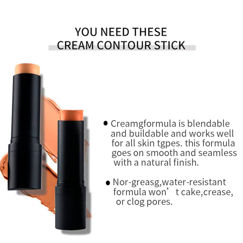 Base de maquillaje en barra, corrector en barra y contorno en barra de 9 colores de doble punta