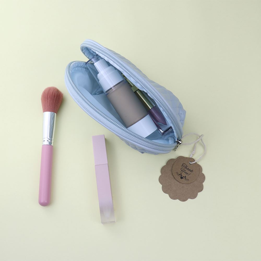 Mini bolsa de cosméticos semicircular para tartas de 6 colores