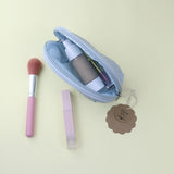 Mini bolsa de cosméticos semicircular para tartas de 6 colores