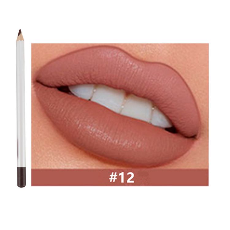 25 Colors Of Matte Waterproof Lip Liner With Sharpener