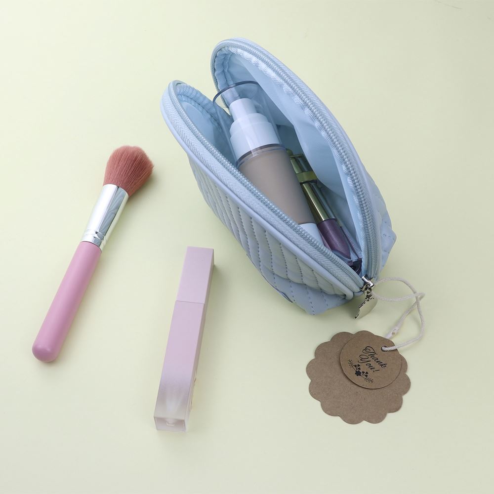 Mini bolsa de cosméticos semicircular para tartas de 6 colores