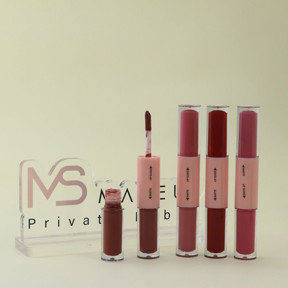 12 Colors 2 In 1 Moisturizing Mirror Lip Glaze Matte Non-stick Liquid Lipstick