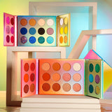 24 Colors Double-open Foldable Mixed Color Eyeshadow Palette