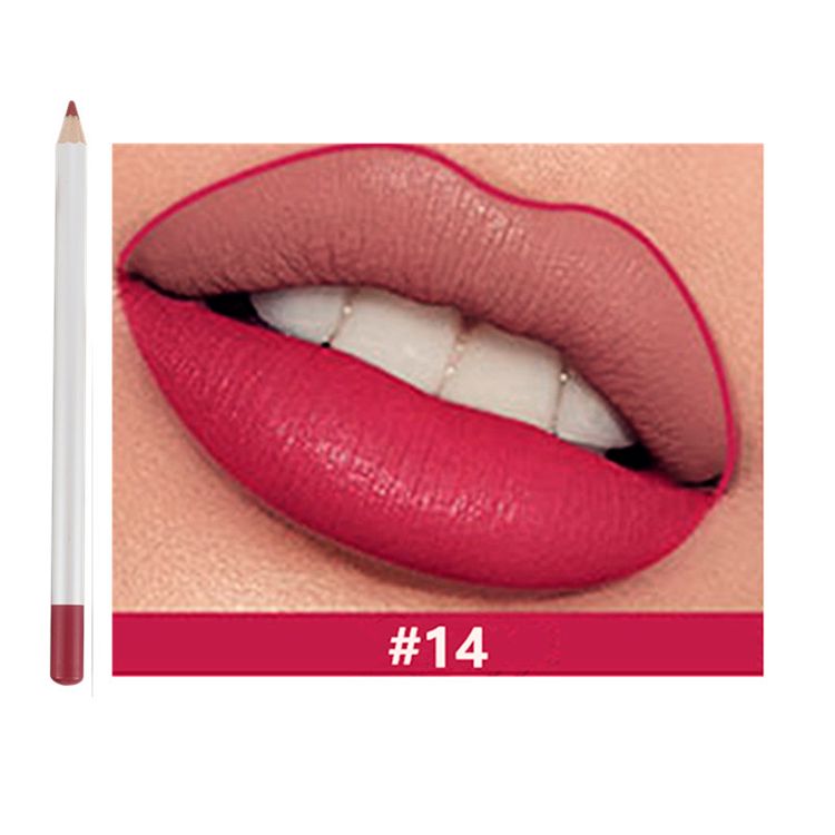 25 Colors Of Matte Waterproof Lip Liner With Sharpener