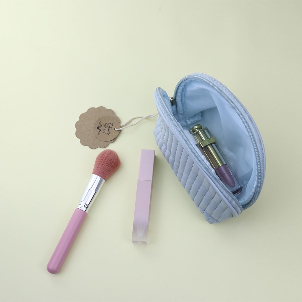 Mini bolsa de cosméticos semicircular para tartas de 6 colores