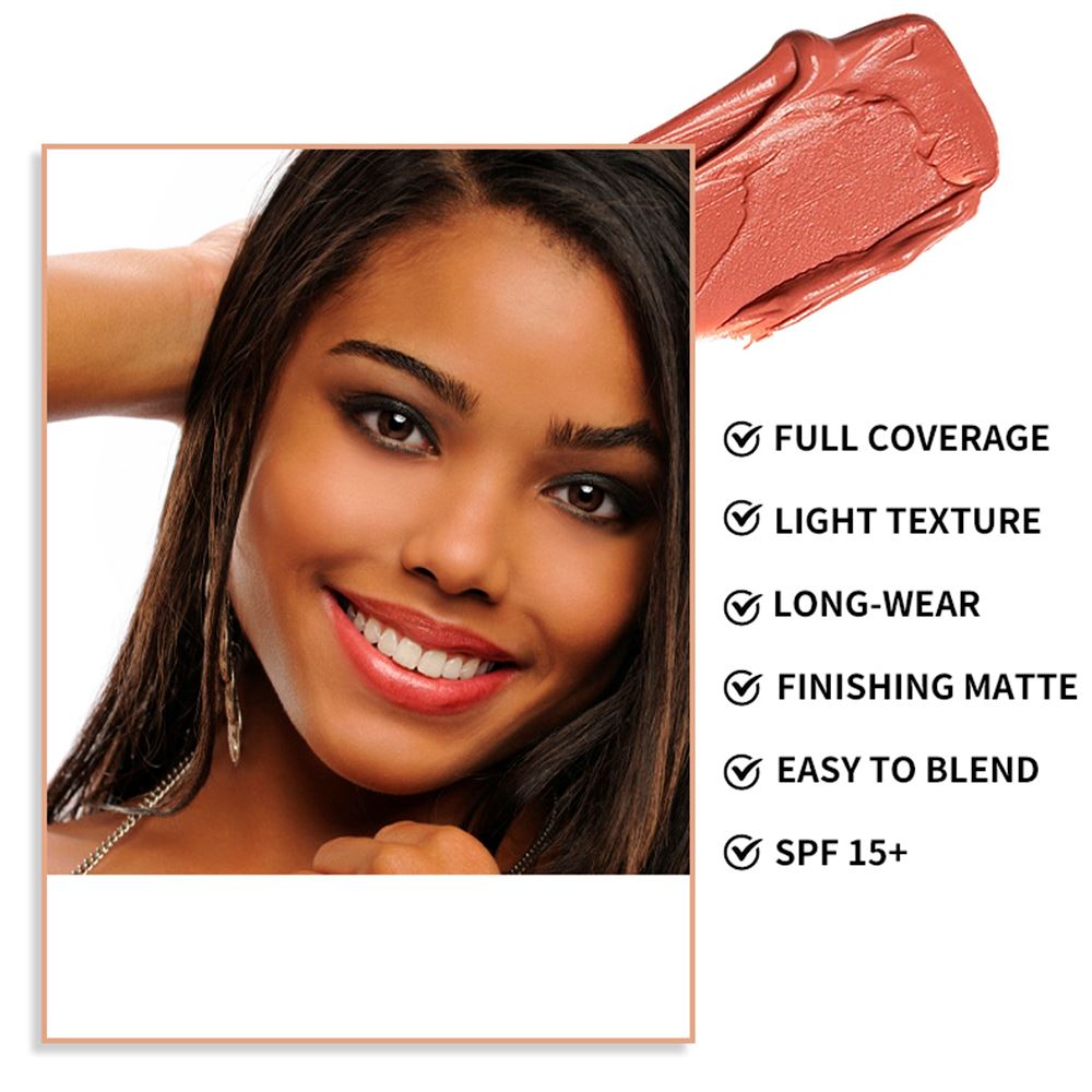 Base de maquillaje en barra, corrector en barra y contorno en barra de 9 colores de doble punta