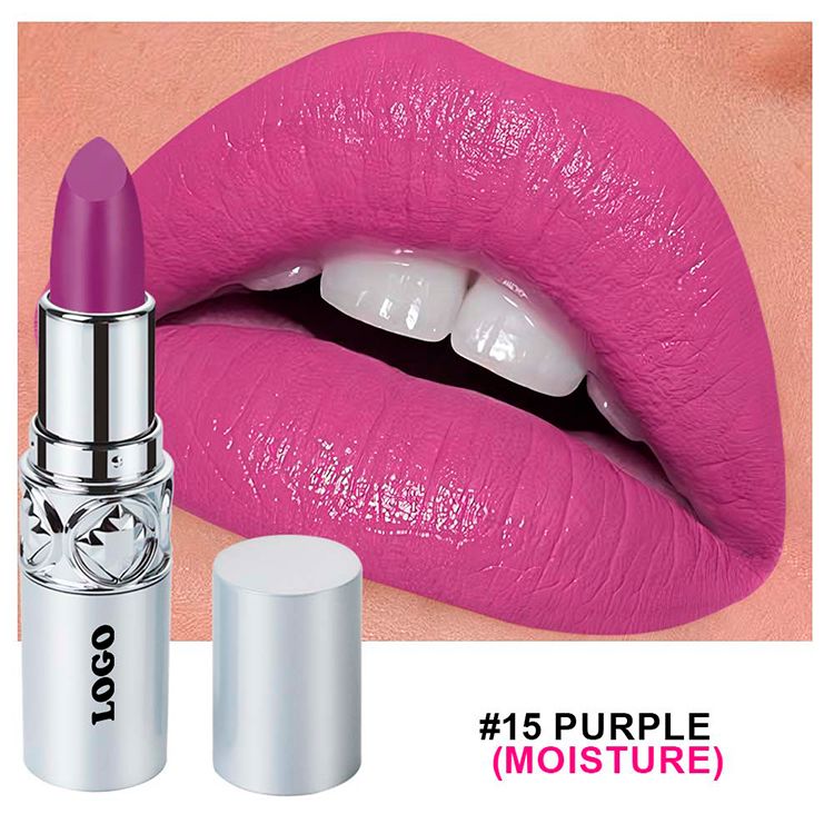 24 Colors Of Silver Tube Moisturizing Lipstick Long-lasting Color Retention Makeup