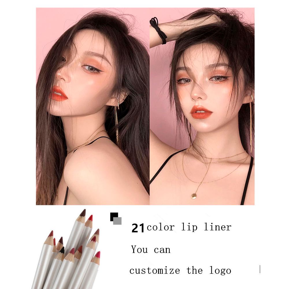 25 Colors Of Matte Waterproof Lip Liner With Sharpener