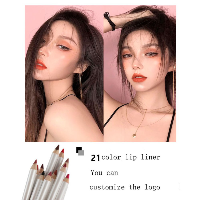 25 Colors Of Matte Waterproof Lip Liner With Sharpener