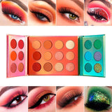 24 Colors Double-open Foldable Mixed Color Eyeshadow Palette