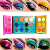 24 Colors Double-open Foldable Mixed Color Eyeshadow Palette