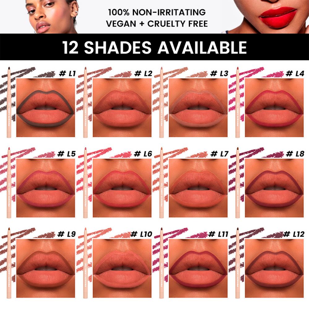 12 Colors Long-lasting Matte Waterproof Lip Liner
